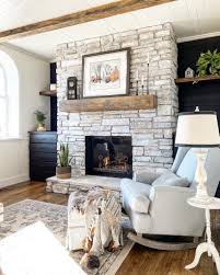 How To Whitewash A Stone Fireplace