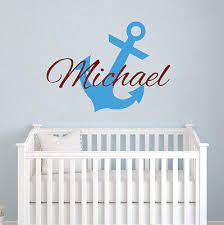Personalized Boy Name Wall Decal Anchor