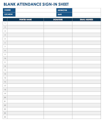 Free Sign In And Sign Up Sheet Templates Smartsheet