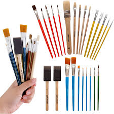 paint brushes acrylic paint set and