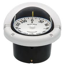Details About Ritchie Marine Hf 742 Helmsman Flush Mount Boat Compass White 12v Lighted Dial