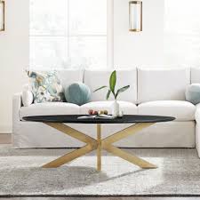 lombard oval coffee table in black