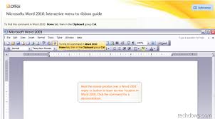 Download Microsoft Word 2010 Interactive Menu To Ribbon Guide