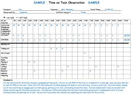 Special Education Time On Task Observation Chart Astute Hoot