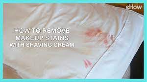 makeup stain with shaving cream