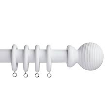 grooved ball wooden curtain pole