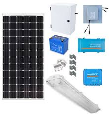 Earthtech Products Solar Power Lighting Kit For Sheds Garages Remote Cabins 55 Amps