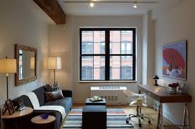 In a world that always seems to want more, you seek the simplicity of less with the intimacy of a 1 bedroom home plan design. Dumbo Modern Interior Design 1 Bedroom Apartment Modern Living Room New York By B Moore Design Inc Houzz Au