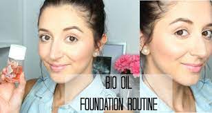 dewy foundation routine using bio oil