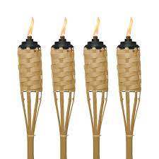 4 pack weather resistant bamboo torch