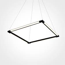 Atria Vrc39104bl 24 Integrated Led Square Chandelier Lighting Fixture With 180 Degree Rotation Of Horizontal Axes In Black Shop Vonn Com