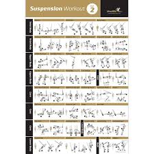 Suspension Exercise Poster Vol 2 For Trx Woss And Ritfit Trainer Straps Build Muscle Tone Tighten Home Gym Bodyweight Resistance Workout