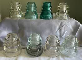 Vintage Glass Insulators 4 Each Or
