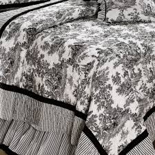 toile de jouy cotton quilt bedding