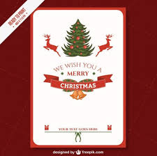 Cmyk Printable Christmas Card Template Vector Free Download