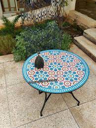 Bistro Table Made Of Mosaic Mosaic