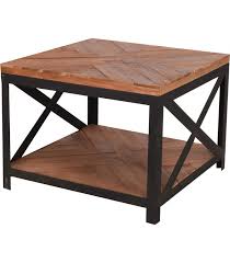 Square Coffee Table Wood And Metal