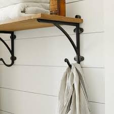 Monroe Trades Wood Metal Hanging Bar Shelf