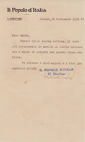 Premier's brother victim of heart attack at railway station in milan. Arnaldo Mussolini Brother Of Benito Mussolini Autograph Catawiki