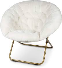 Think halston, think studio 54, think sybaritic style. Amazon Com Milliard Cozy Chair Faux Fur Saucer Chair For Bedroom X Large White Kitchen Dining