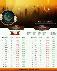 Ramadan Timetable 2019 Viralgraphics