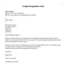 imate resignation letter sles