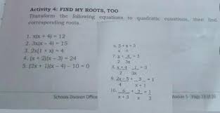 To Quadratic Equations