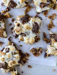 chocolate chip cookie s mores bars