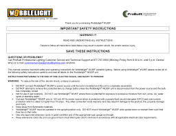 Wobblelight Jr 85w Fluorescent Work Light Instruction