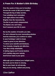 a poem for a mother s 80th birthday a