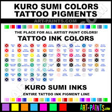 Kuro Sumi Colors Tattoo Ink Pigment Paint Colors Kuro Sumi