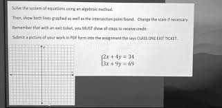 Equations Using An Algebraic Method