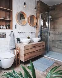 29 Bathroom Wood Flooring Ideas With