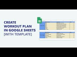 excel workout template how to make a