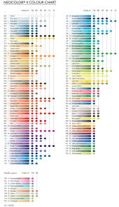 Colour Chart For Caran Dache Neocolor Ii Pastels In 2019