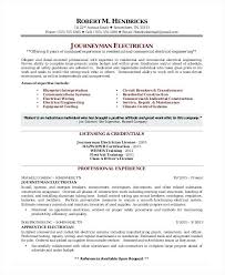 Resume For Electrical Technician Sample Resume Of Electrician Sample
