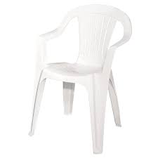 adams mfg white resin stack chair