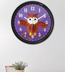 Dancing Owl Wall Clock In Brown
