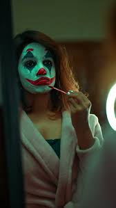 joker makeup mask mirror red