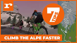 video climb the alpe faster on zwift