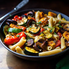 vegetarian roasted vegetable pasta