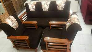 3 1 1 wooden sofa set