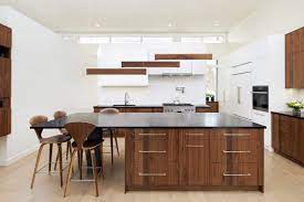 warm walnut contemporary kitchen design