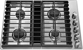 gas downdraft cooktop with 4 burners