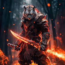 tiger wallpaper 4k warrior fire rage