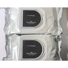 2 x mac wipes cleansing towelettes