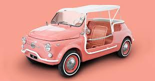 Fiat 500 Spiaggina In Summer Pink Car