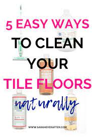 to clean tile floors naturally
