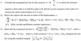 Integrated Rate Law For The Reaction