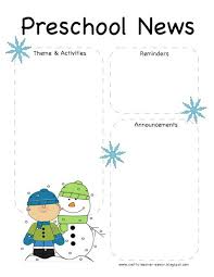 Preschool Winter Newsletter Template Preschool Newsletter